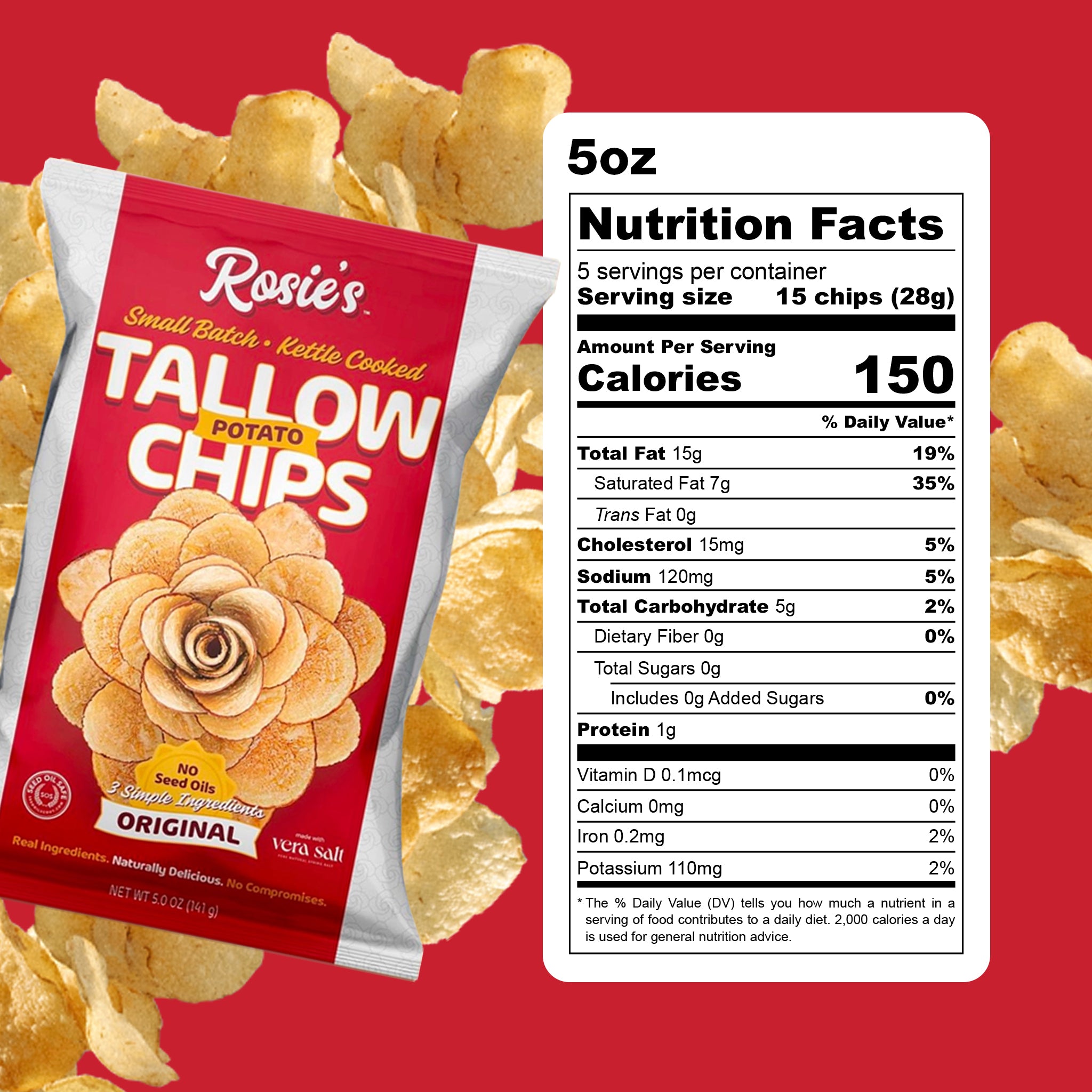 Rosie's Chips – Artisan Kettle-Cooked Potato Chips (2-Pack)