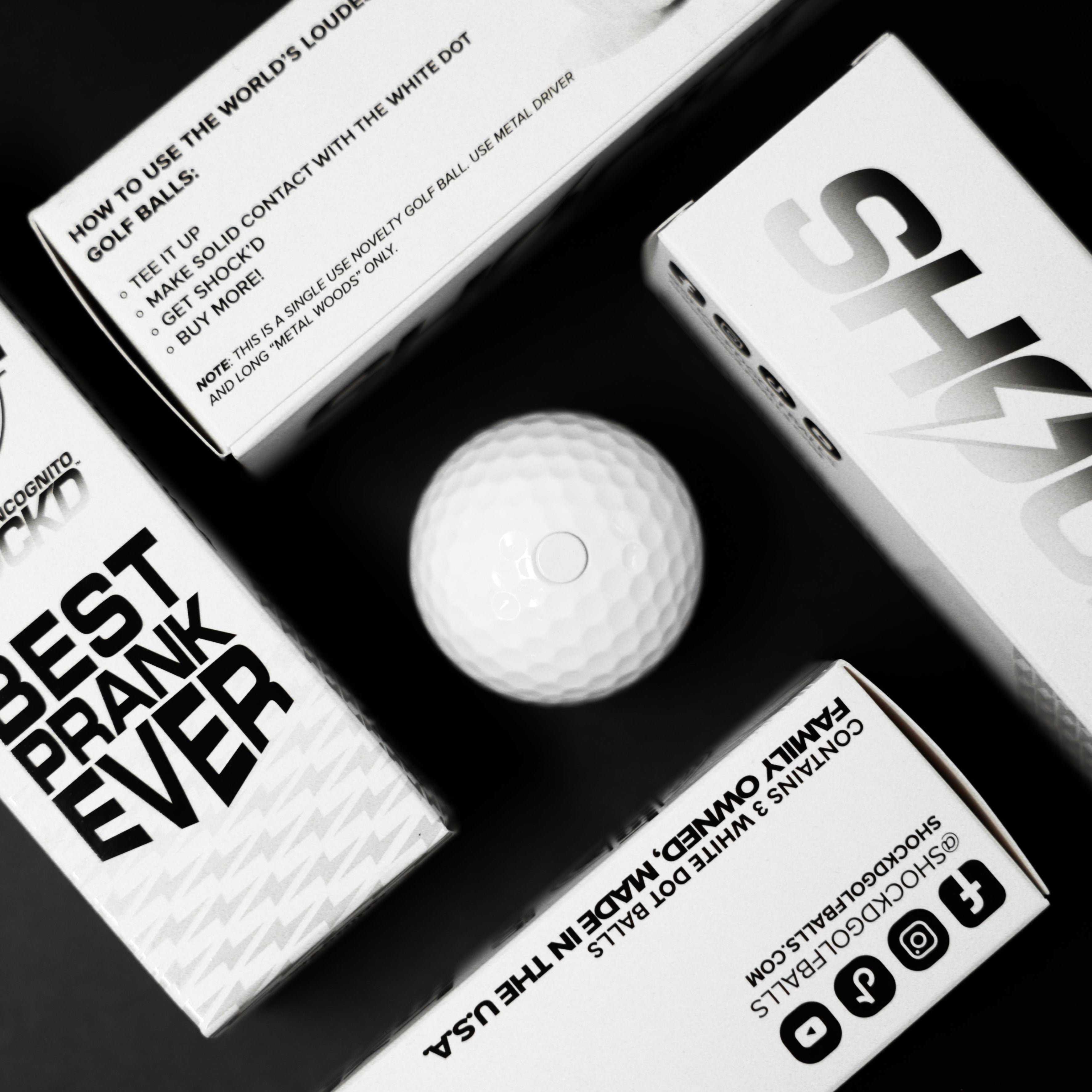 SHOCK'D Golf Balls – High-Visibility Performance Golf Balls