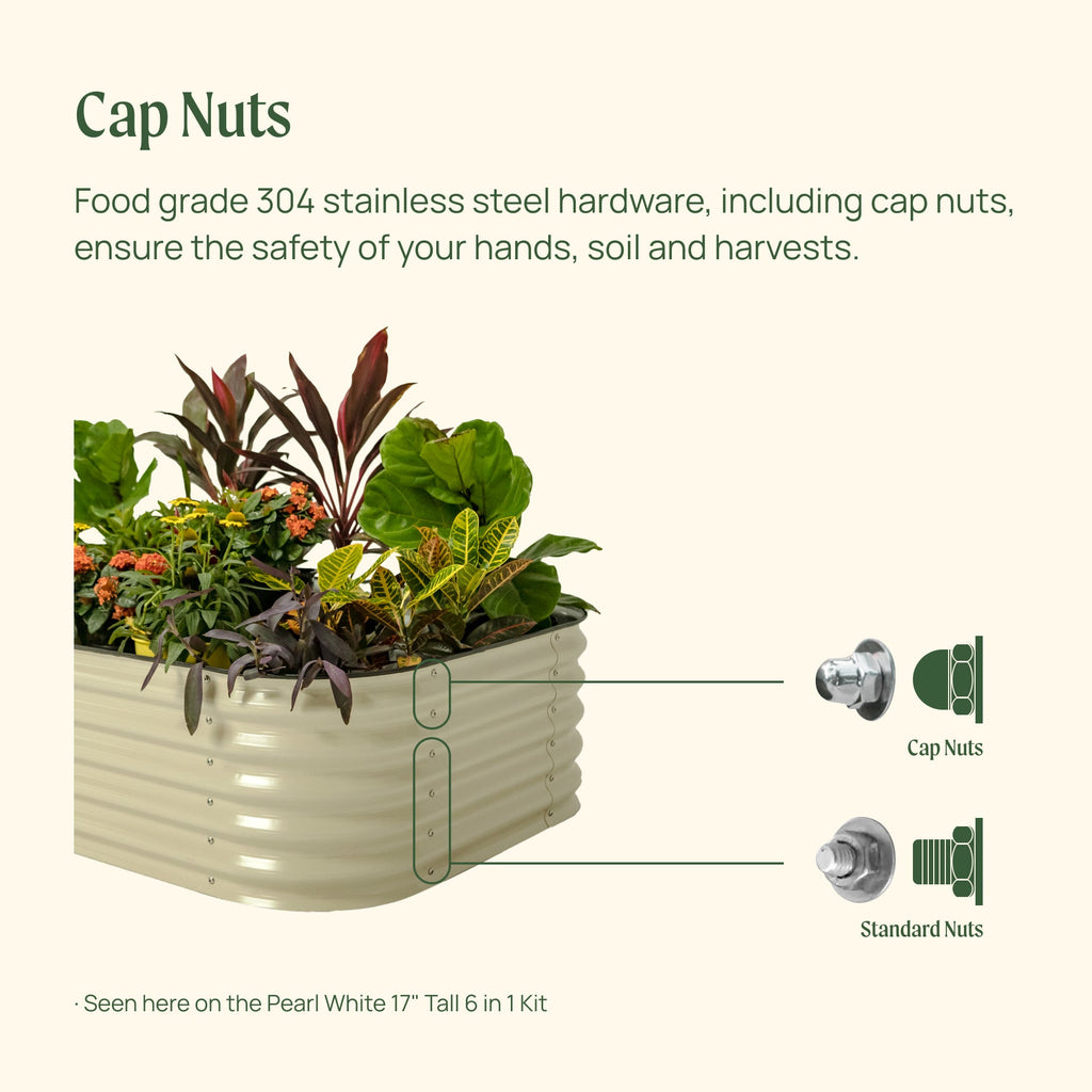 17" Tall 9-in-1 Modular Metal Raised Garden Bed Kit – Large