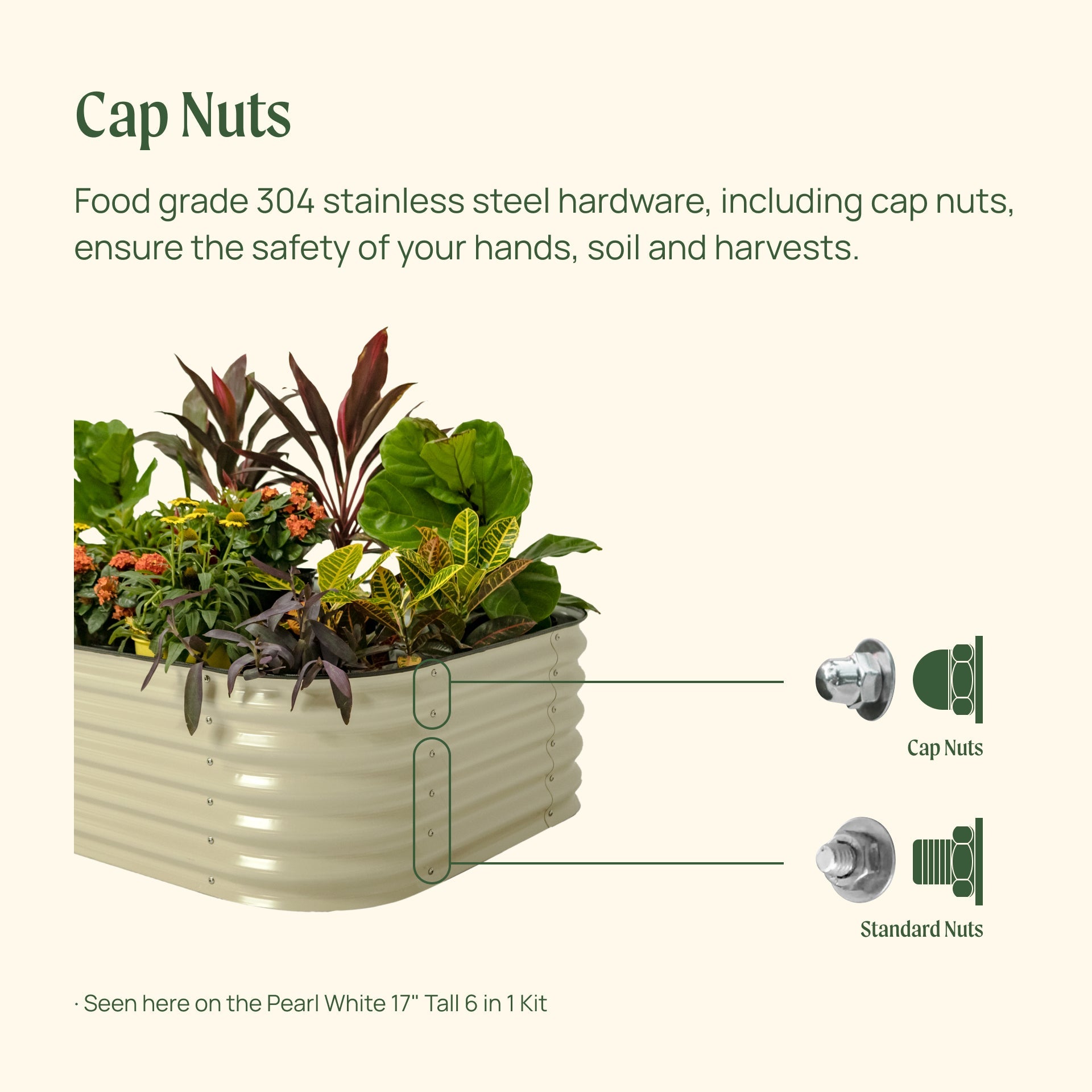 17" Tall 9-in-1 Modular Metal Raised Garden Bed Kit – Large