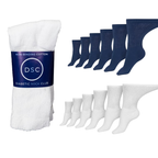 Men's Cotton Diabetic Crew Socks – 6-Pair Pack, Non-Binding Comfort
