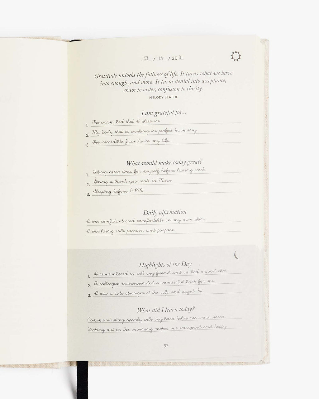 The Five Minute Journal – Original Linen Daily Gratitude Journal