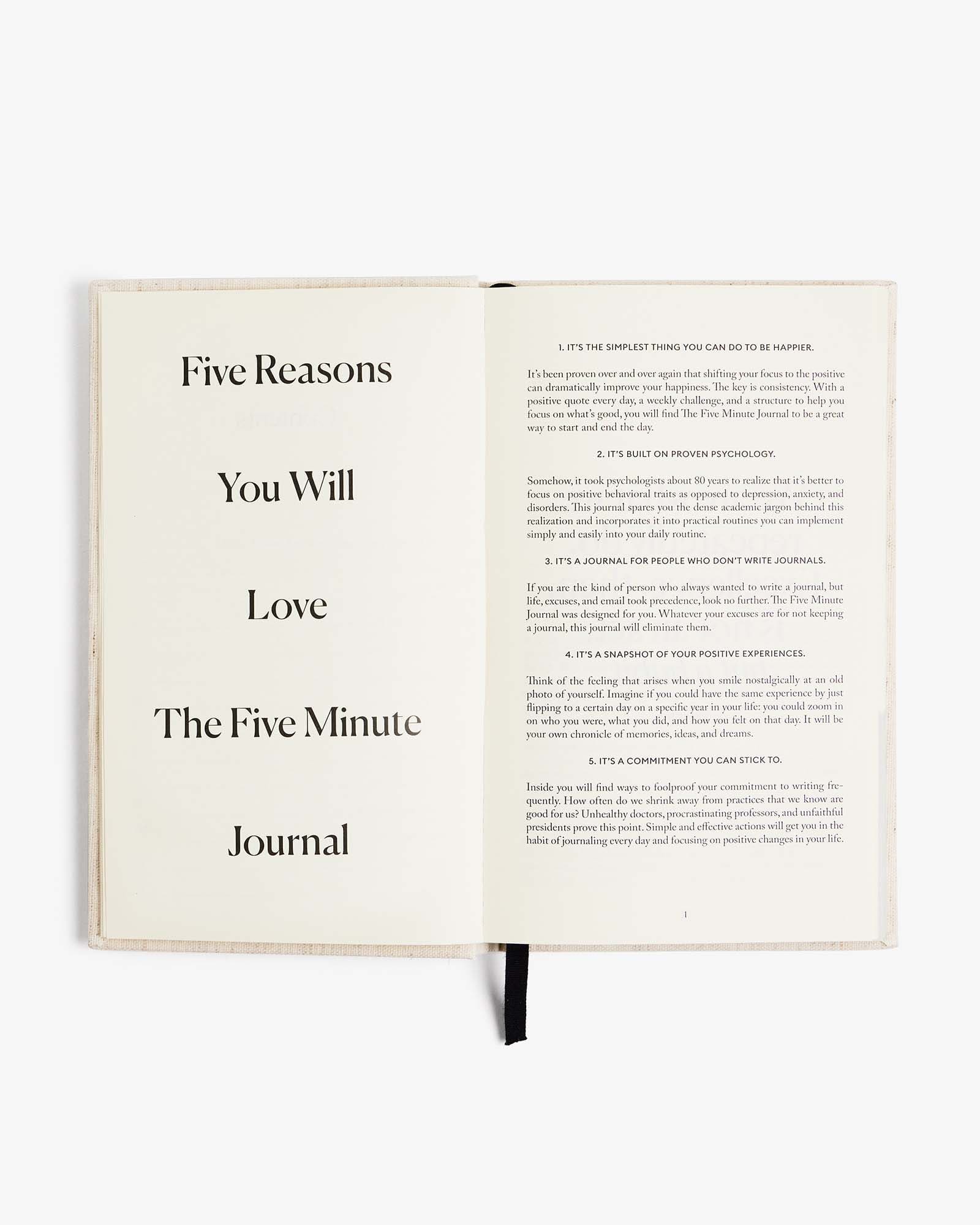 The Five Minute Journal – Original Linen Daily Gratitude Journal