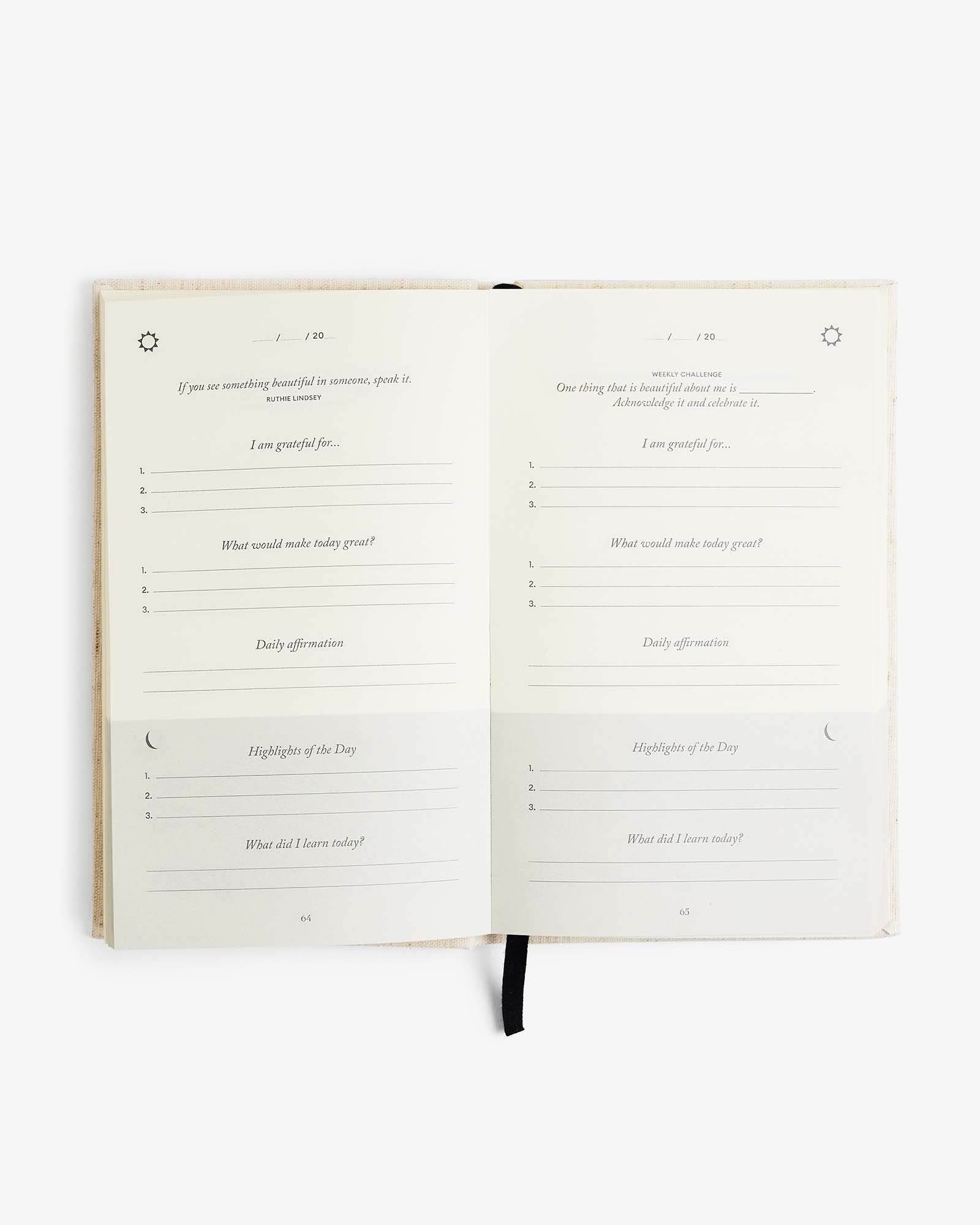The Five Minute Journal – Original Linen Daily Gratitude Journal