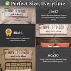 "Give It to God and Go to Sleep" – Rustic Christian Wall Art
