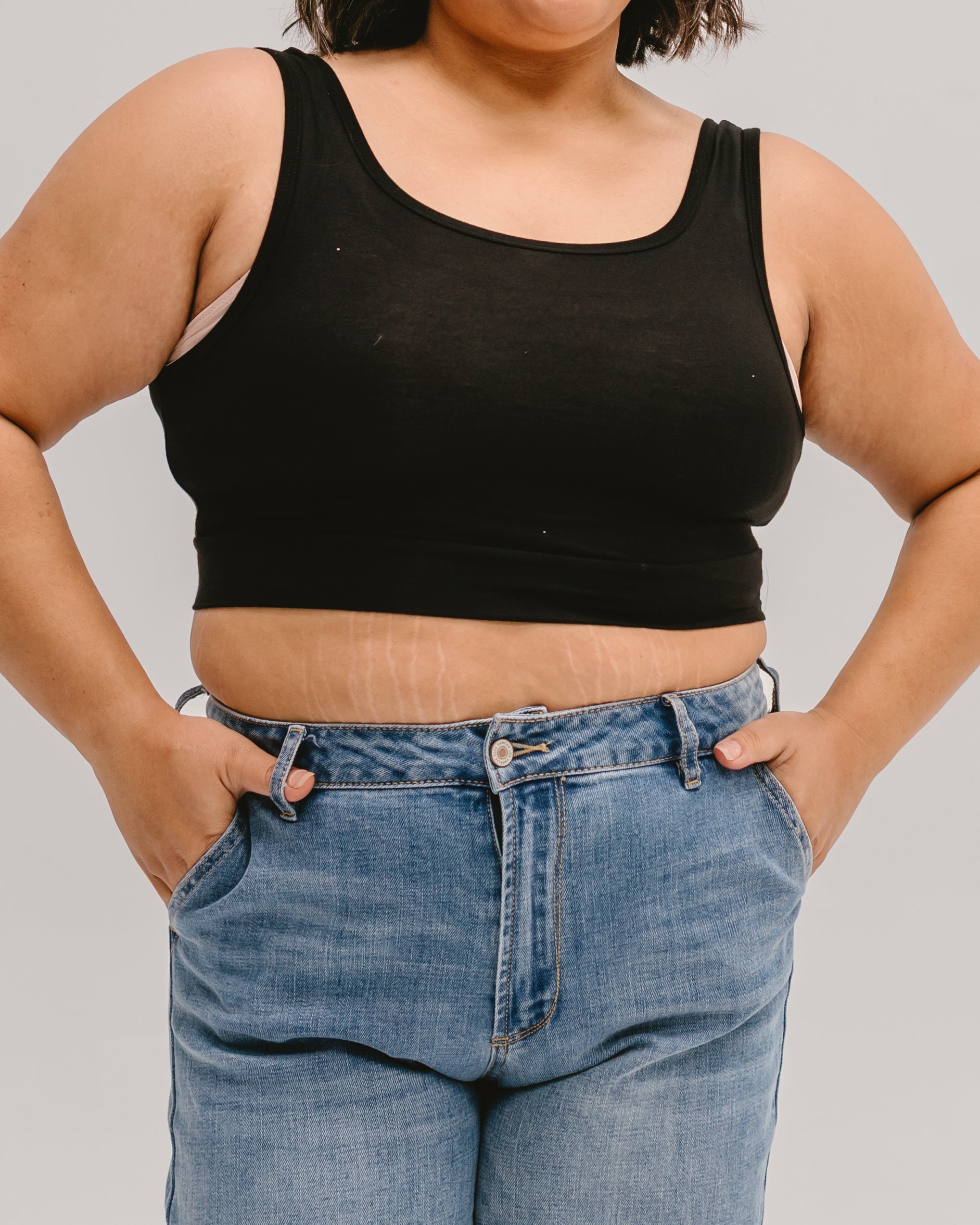 Classic Wide Strap Tank Halftee – Layering Essential for Women