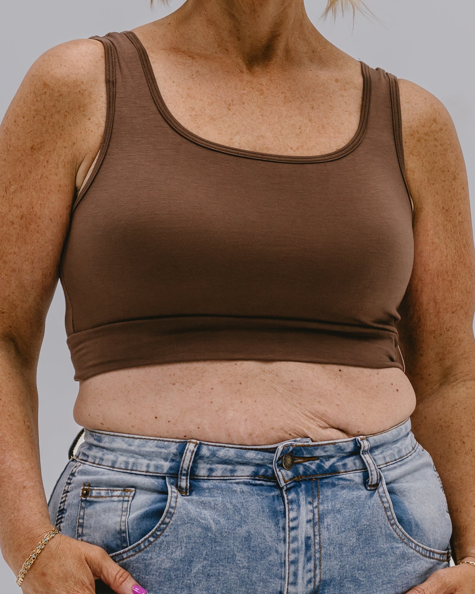 Classic Wide Strap Tank Halftee – Layering Essential for Women
