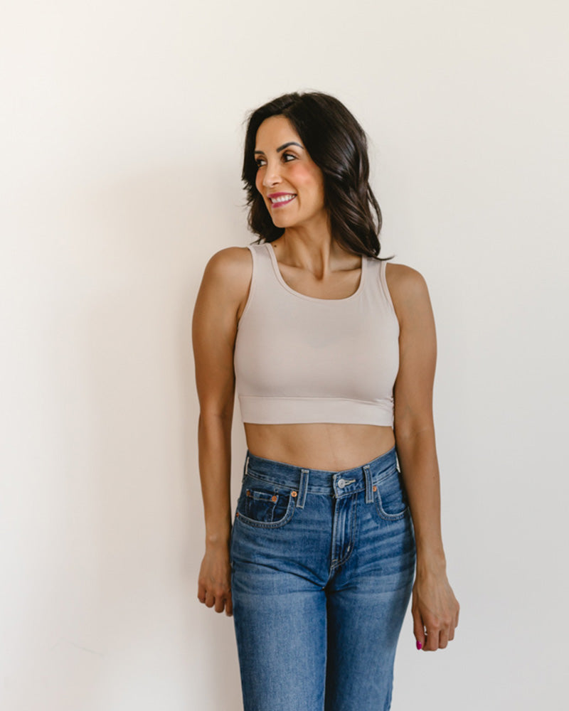 Classic Wide Strap Tank Halftee – Layering Essential for Women