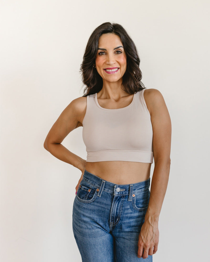 Classic Wide Strap Tank Halftee – Layering Essential for Women