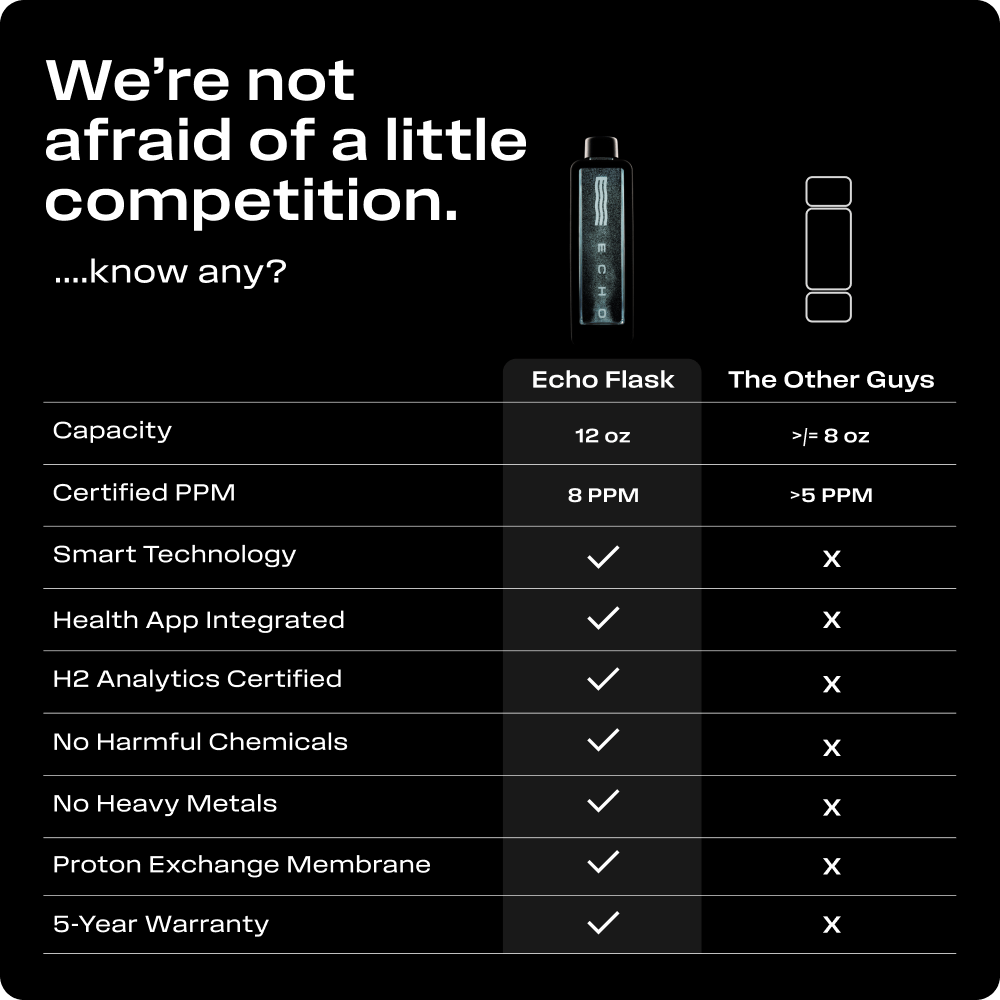 ECHO Flask Hydrogen Water Bottle – Molecular Hydrogen Generator