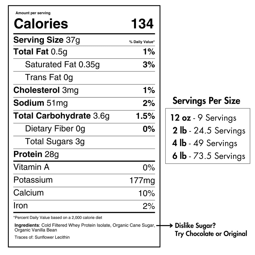 Whey Protein Isolate with Organic Vanilla – Clean Protein Powder