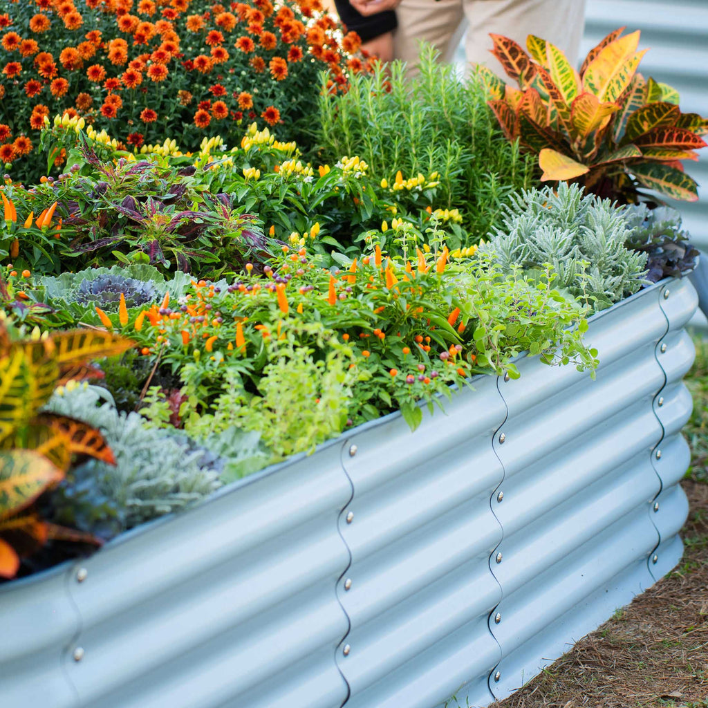 17" Tall 9-in-1 Modular Metal Raised Garden Bed Kit – Large