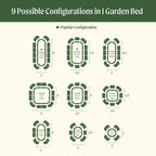 17" Tall 9-in-1 Modular Metal Raised Garden Bed Kit – Large
