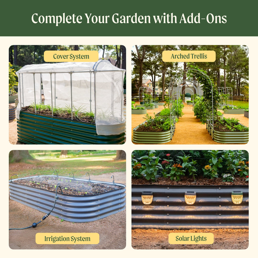 17" Tall 9-in-1 Modular Metal Raised Garden Bed Kit – Large