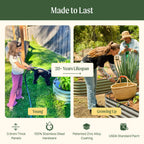 17" Tall 9-in-1 Modular Metal Raised Garden Bed Kit – Large
