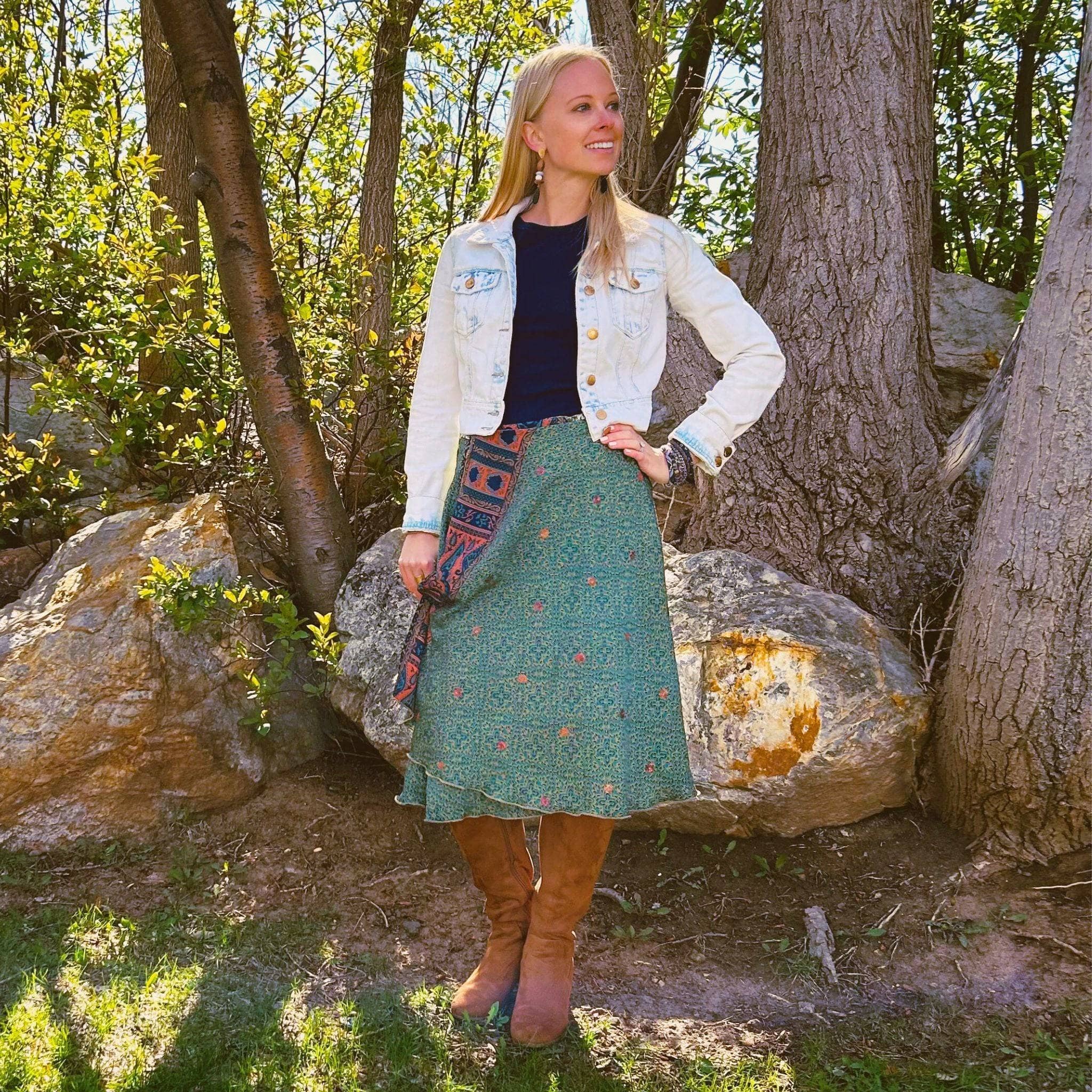 The Original Sari Wrap Skirt – Versatile Bohemian Style