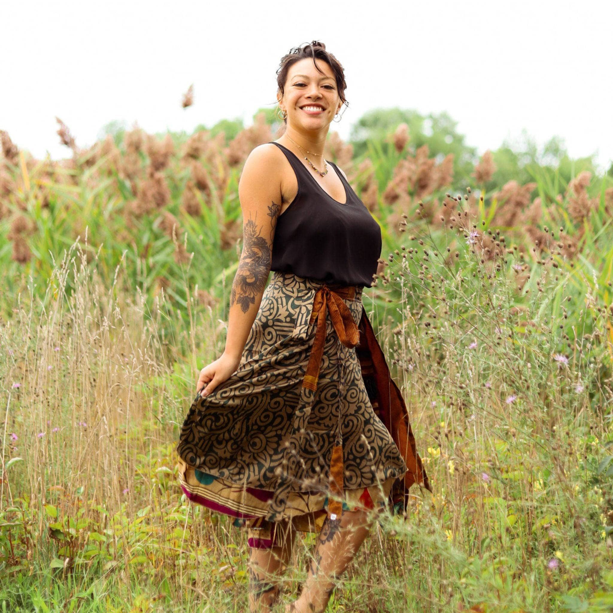 The Original Sari Wrap Skirt – Versatile Bohemian Style