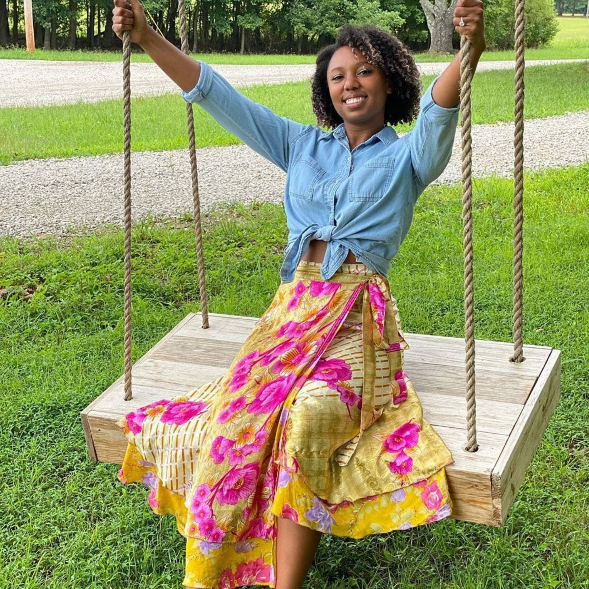 The Original Sari Wrap Skirt – Versatile Bohemian Style