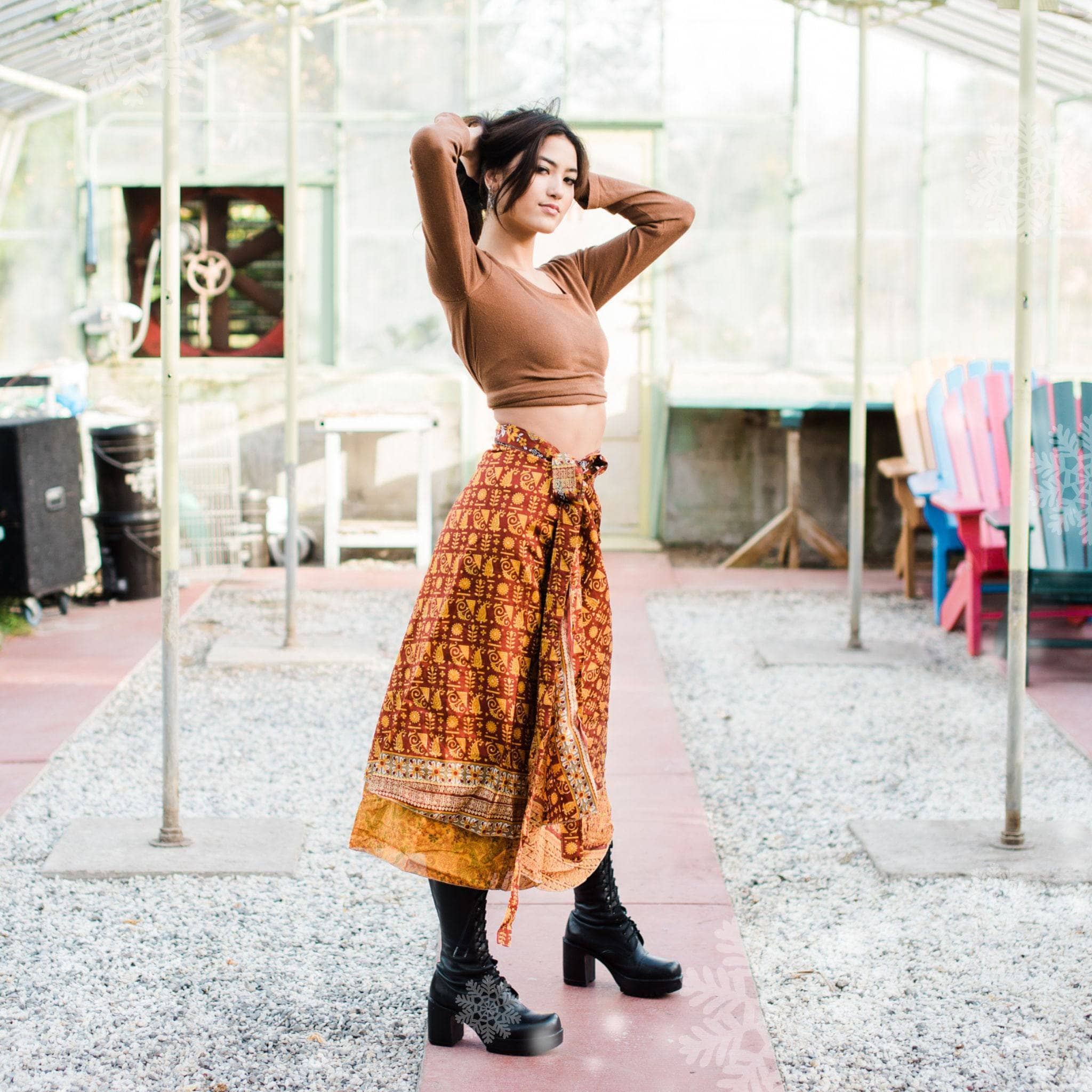 The Original Sari Wrap Skirt – Versatile Bohemian Style
