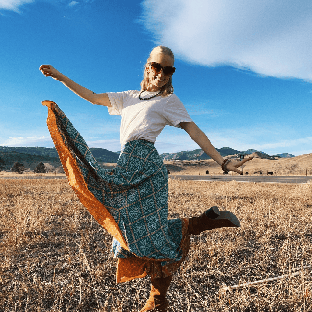 The Original Sari Wrap Skirt – Versatile Bohemian Style