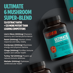 Organic Mushroom Complex Capsules – 10-Mushroom Immune & Brain Support