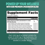 Organic Mushroom Complex Capsules – 10-Mushroom Immune & Brain Support