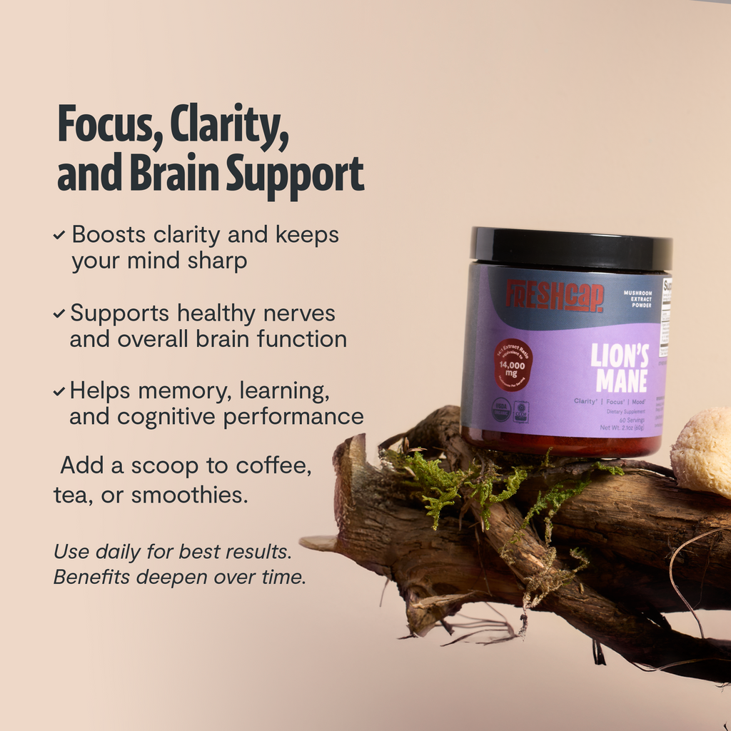 Organic Mushroom Complex Capsules – 10-Mushroom Immune & Brain Support