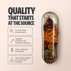 Organic Mushroom Complex Capsules – 10-Mushroom Immune & Brain Support