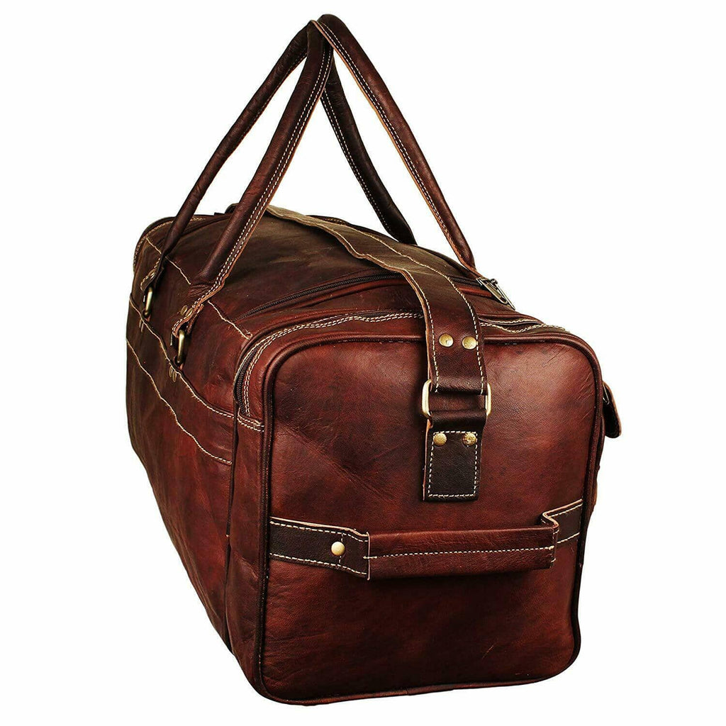 Traveler Weekender Duffle – Premium Canvas & Leather Travel Bag