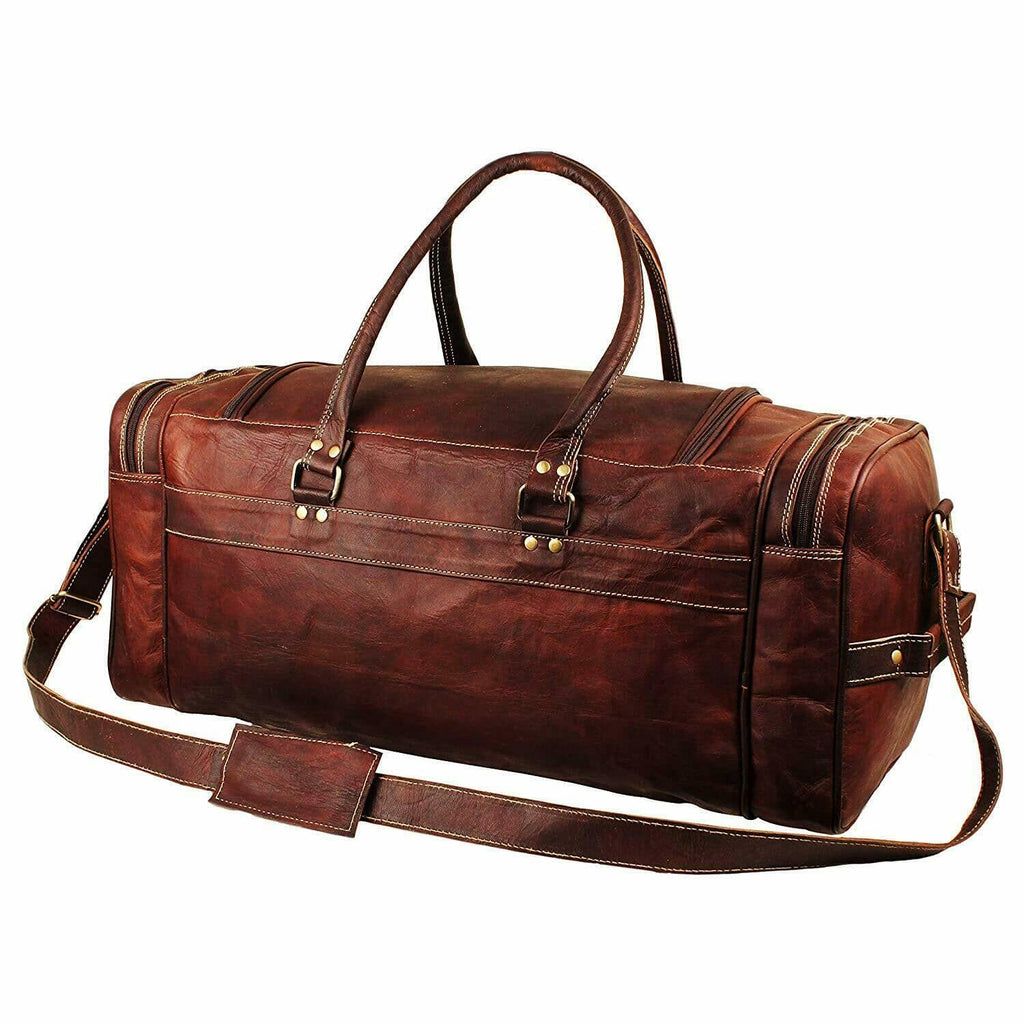 Traveler Weekender Duffle – Premium Canvas & Leather Travel Bag