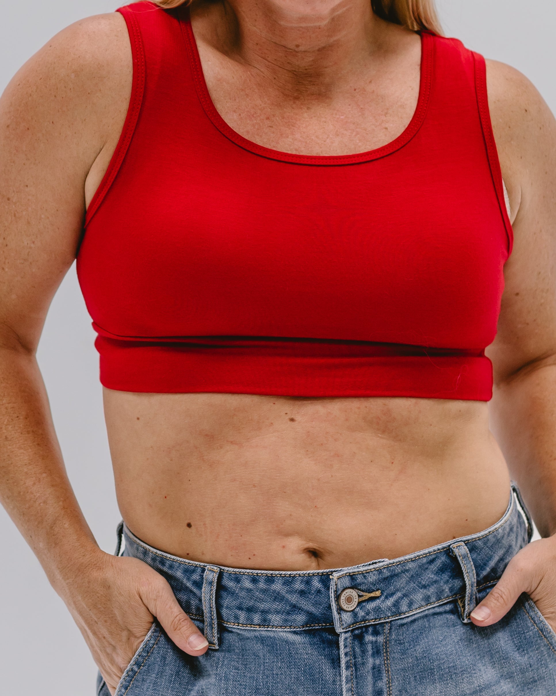 Classic Wide Strap Tank Halftee – Layering Essential for Women