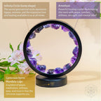 I Am At Peace – Spiritual Protection Amethyst Crystal Lamp