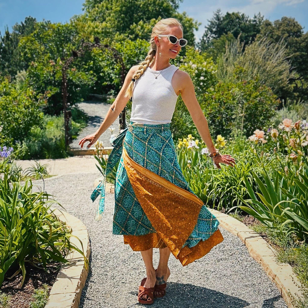 The Original Sari Wrap Skirt – Versatile Bohemian Style