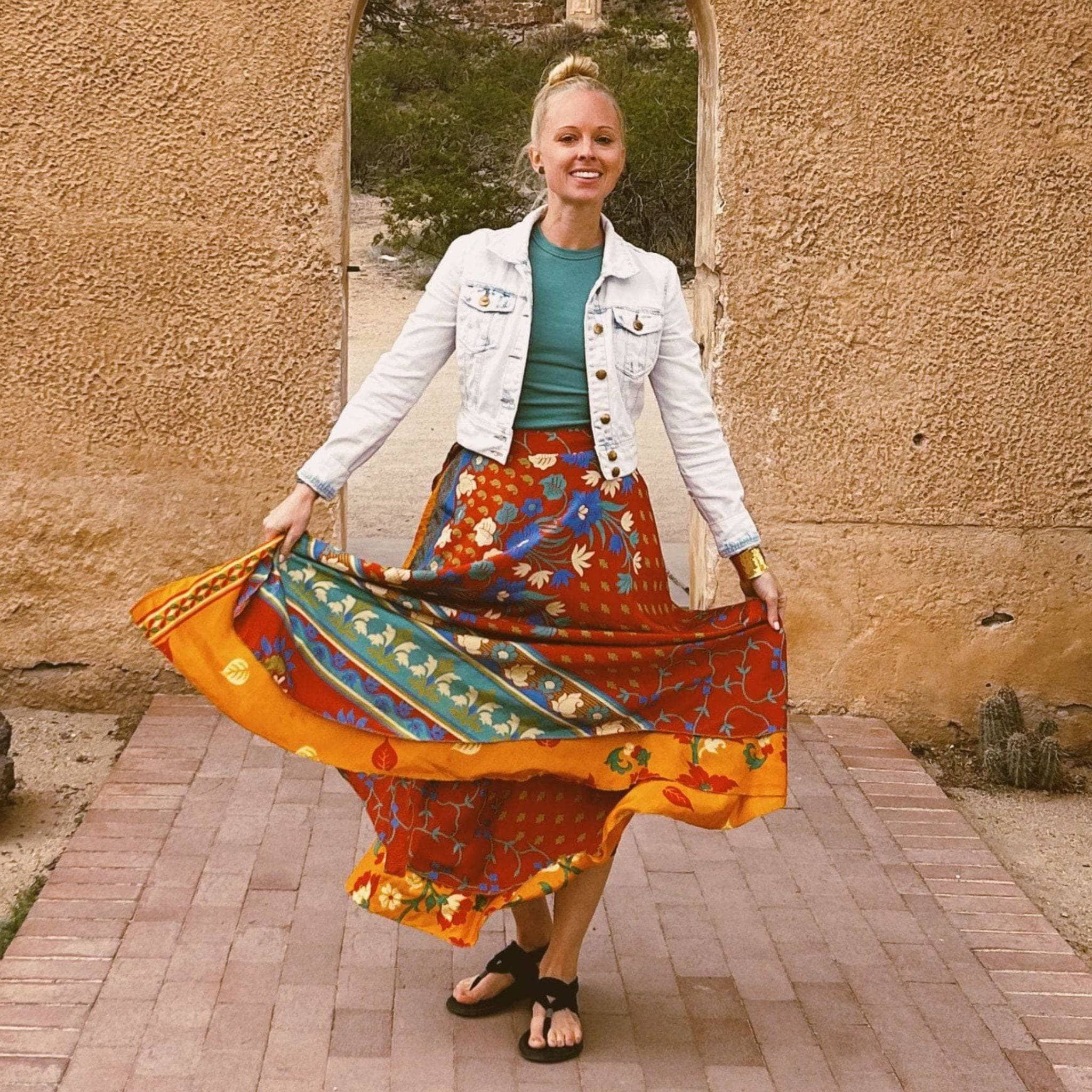 The Original Sari Wrap Skirt – Versatile Bohemian Style