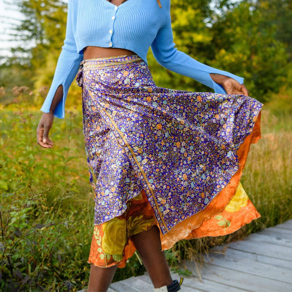 The Original Sari Wrap Skirt – Versatile Bohemian Style
