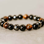 The Triple Protection Bracelet – Black Obsidian, Hematite & Tiger's Eye