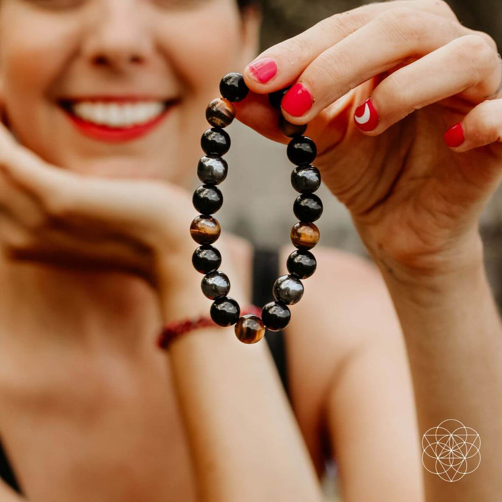 The Triple Protection Bracelet – Black Obsidian, Hematite & Tiger's Eye