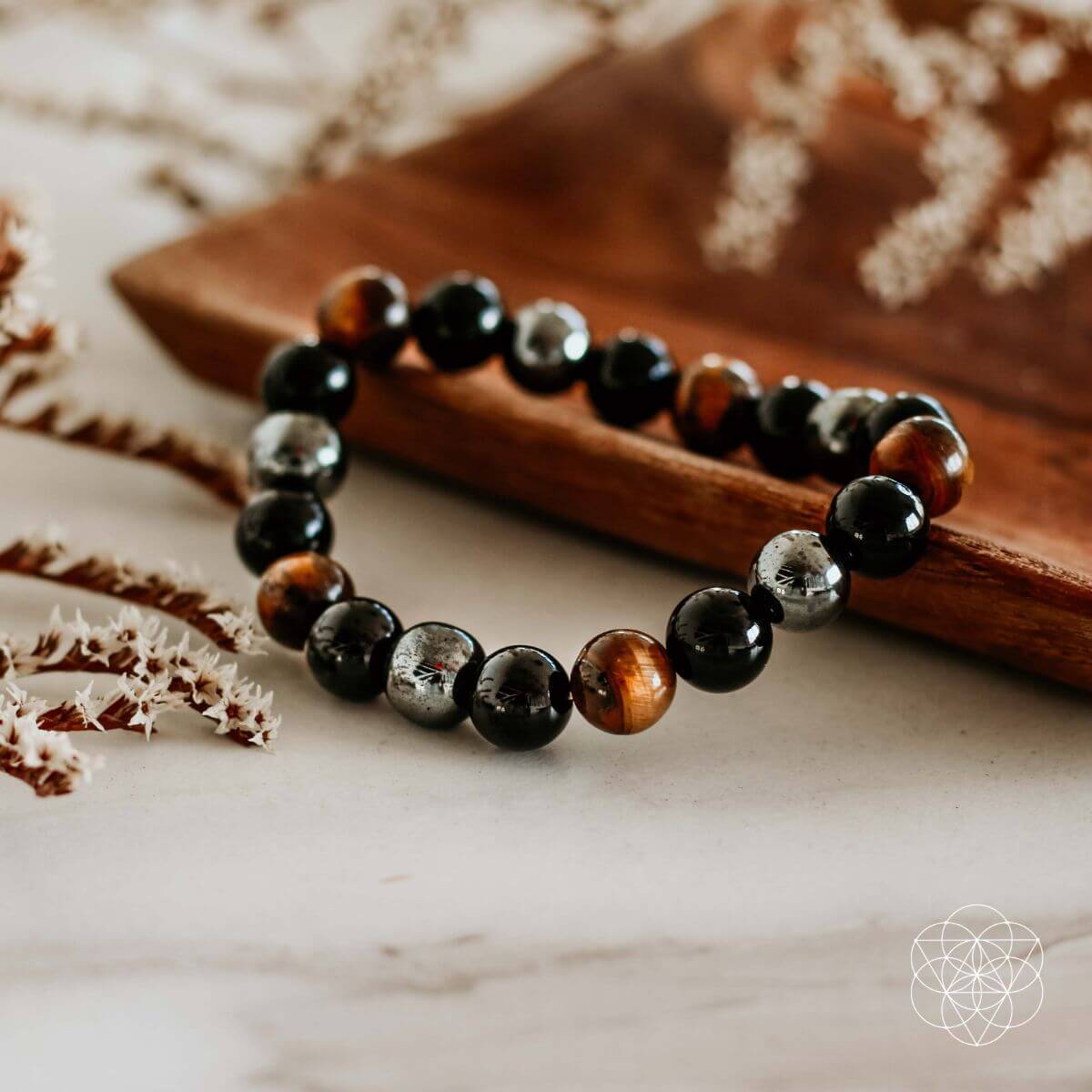 The Triple Protection Bracelet – Black Obsidian, Hematite & Tiger's Eye
