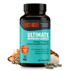 Organic Mushroom Complex Capsules – 10-Mushroom Immune & Brain Support