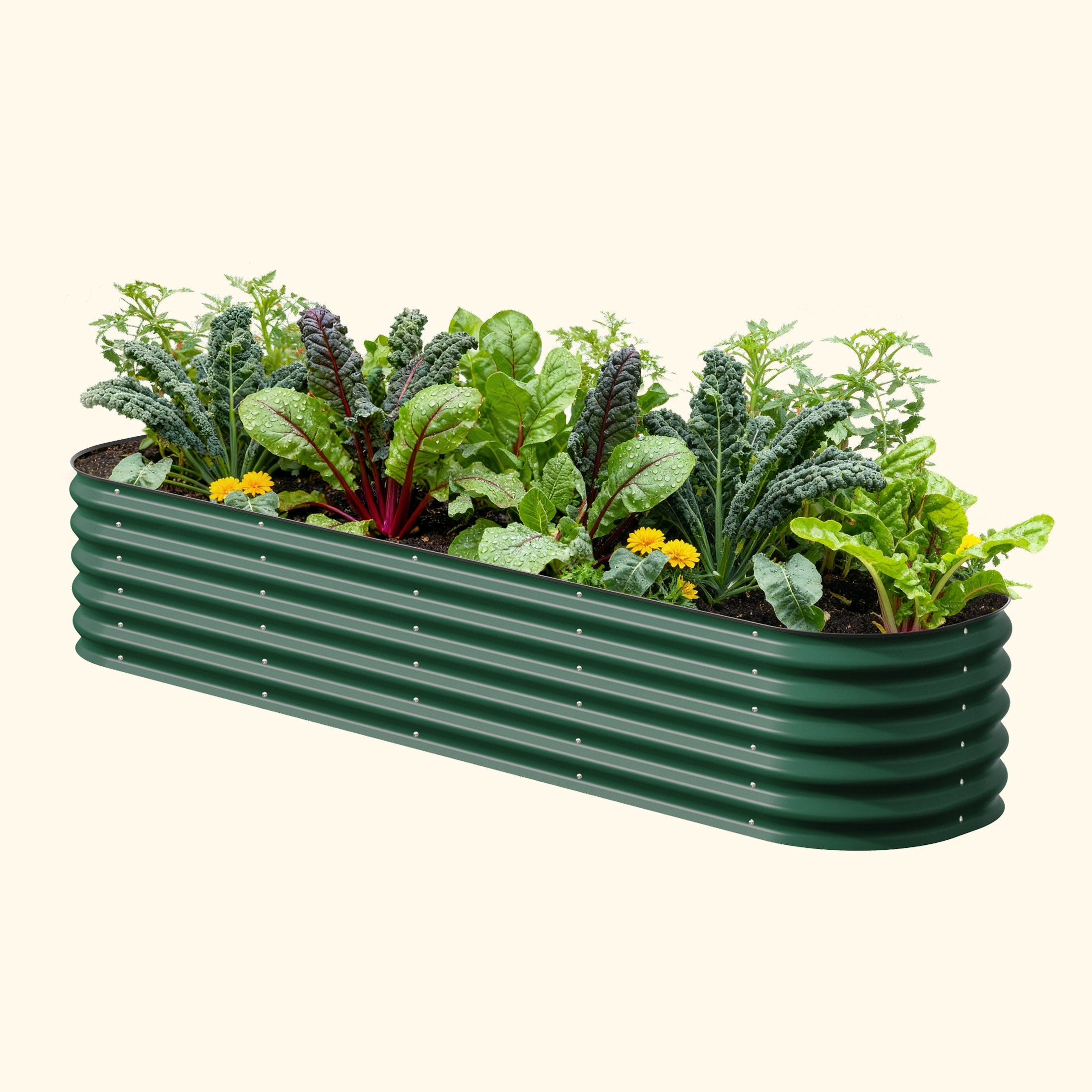 17" Tall 9-in-1 Modular Metal Raised Garden Bed Kit – Large