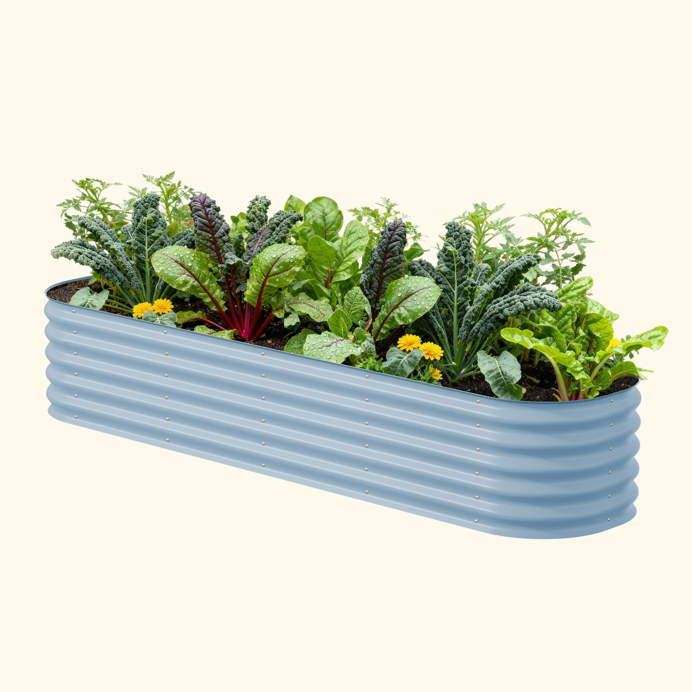 17" Tall 9-in-1 Modular Metal Raised Garden Bed Kit – Large